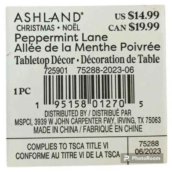 Holly Jolly Merry Christmas Box with Santa white snow moves with red trim - Picture 3 of 3